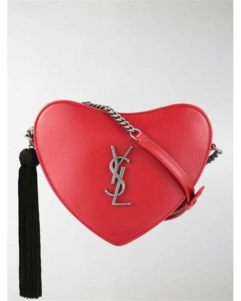 ysl bag with heart chain|ysl heart bag red.